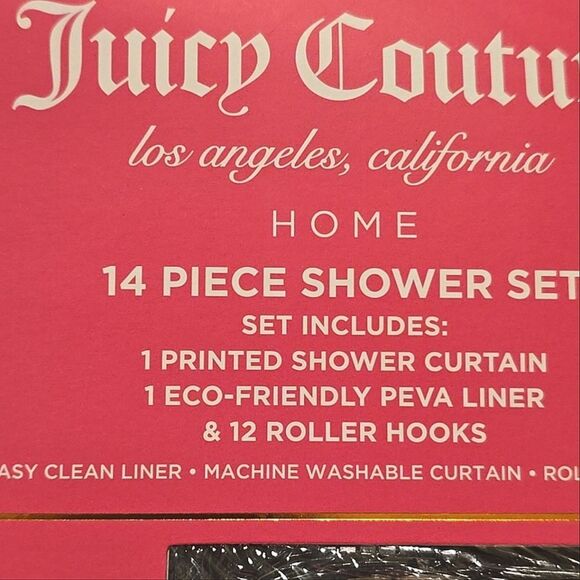 Juicy Couture Home Cherry Hearts 14-Piece Shower Set - Picture 4 of 6